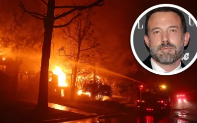 Ben Affleck Assists At A Homeless Encampment In Los Angeles Following The Destruction Of Thousands Of Homes By Wildfires