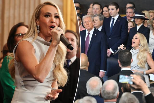 After Tech Issues, Carrie Underwood Performs A Cappella At The Inauguration Ceremony